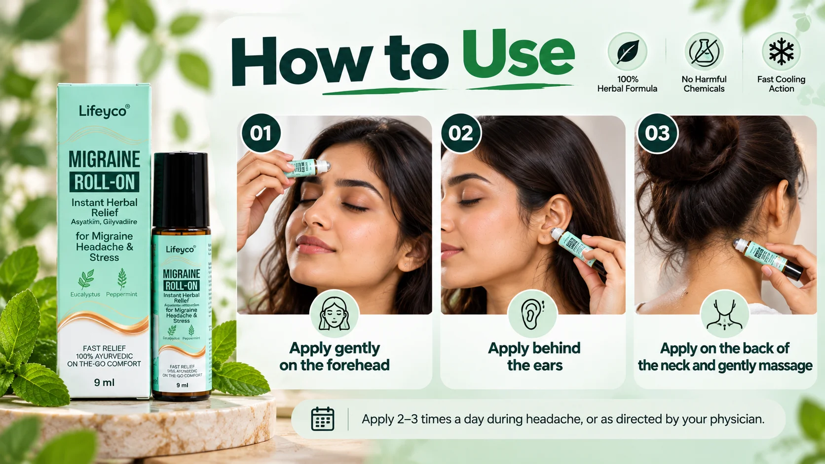 How to use Lifeyco Migraine Roll-On